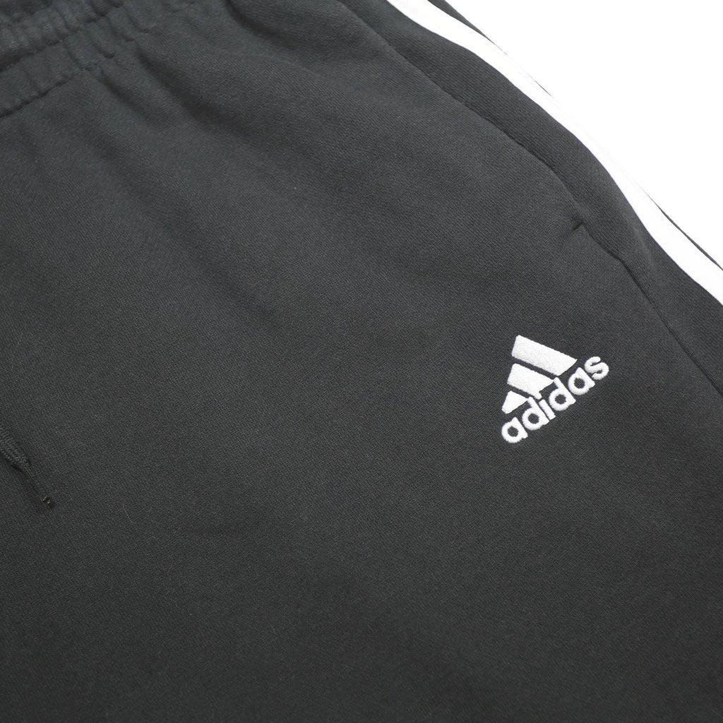 ADIDAS Mens Black Casual Shorts 2XL W36 Cotton Blend Drawstring