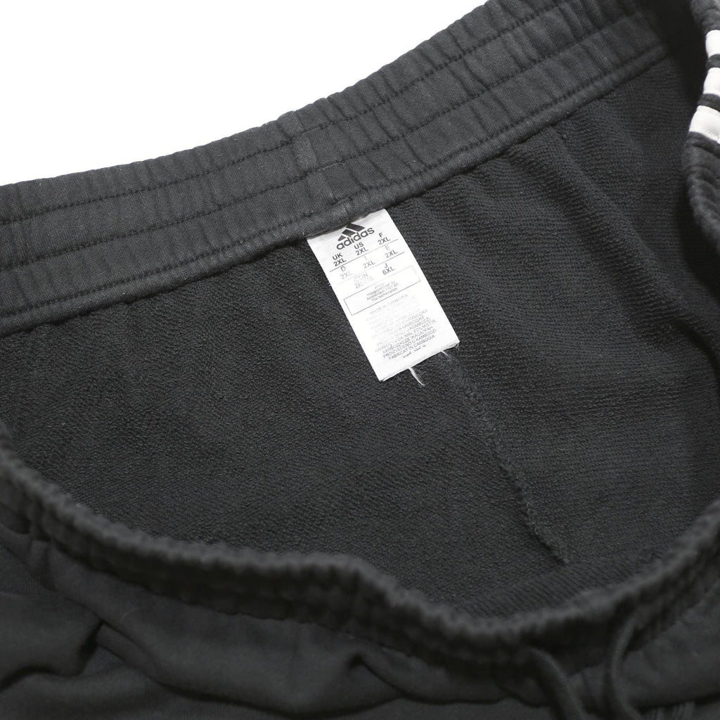 ADIDAS Mens Black Casual Shorts 2XL W36 Cotton Blend Drawstring