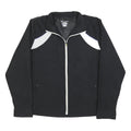 CHAMPION Womens Black & White Track Jacket L Polyester Plain Zip Lightweight