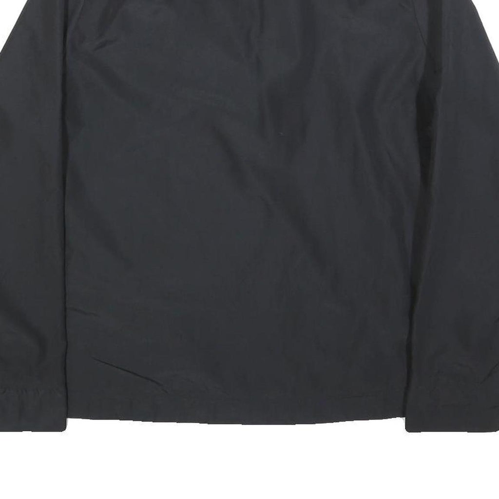 CHAMPION Womens Black & White Track Jacket L Polyester Plain Zip Lightweight