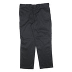 DICKIES Mens Cotton Blend Black Regular Straight Trousers W40 L32 Workwear