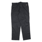 DICKIES Mens Cotton Blend Black Regular Straight Trousers W40 L32 Workwear