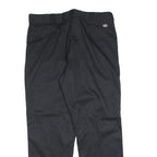 DICKIES Mens Cotton Blend Black Regular Straight Trousers W40 L32 Workwear