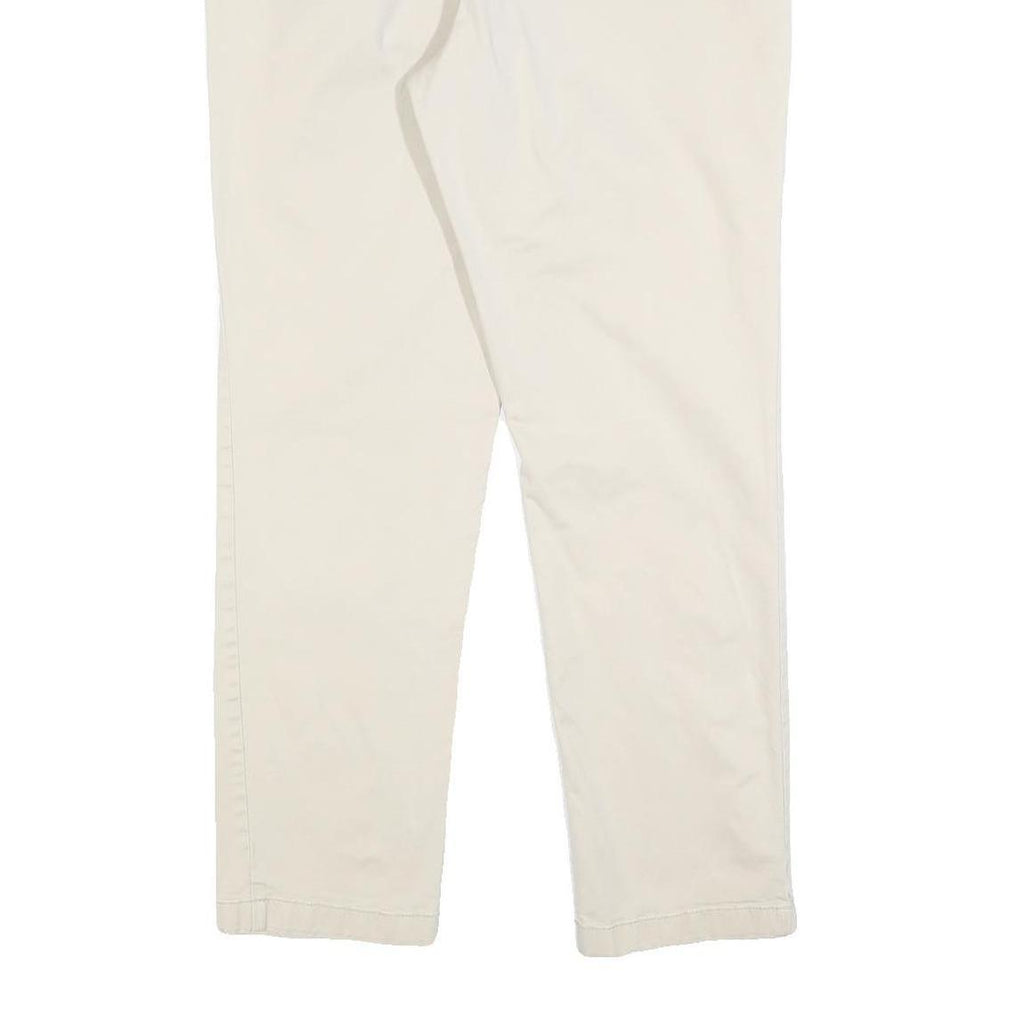 TOMMY HILFIGER Womens Cotton Blend Beige Slim Straight Trousers W34 L30