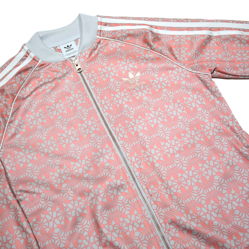 ADIDAS Girls Pink & White Track Jacket 14-15Y Polyester Jersey Zip Long Sleeve