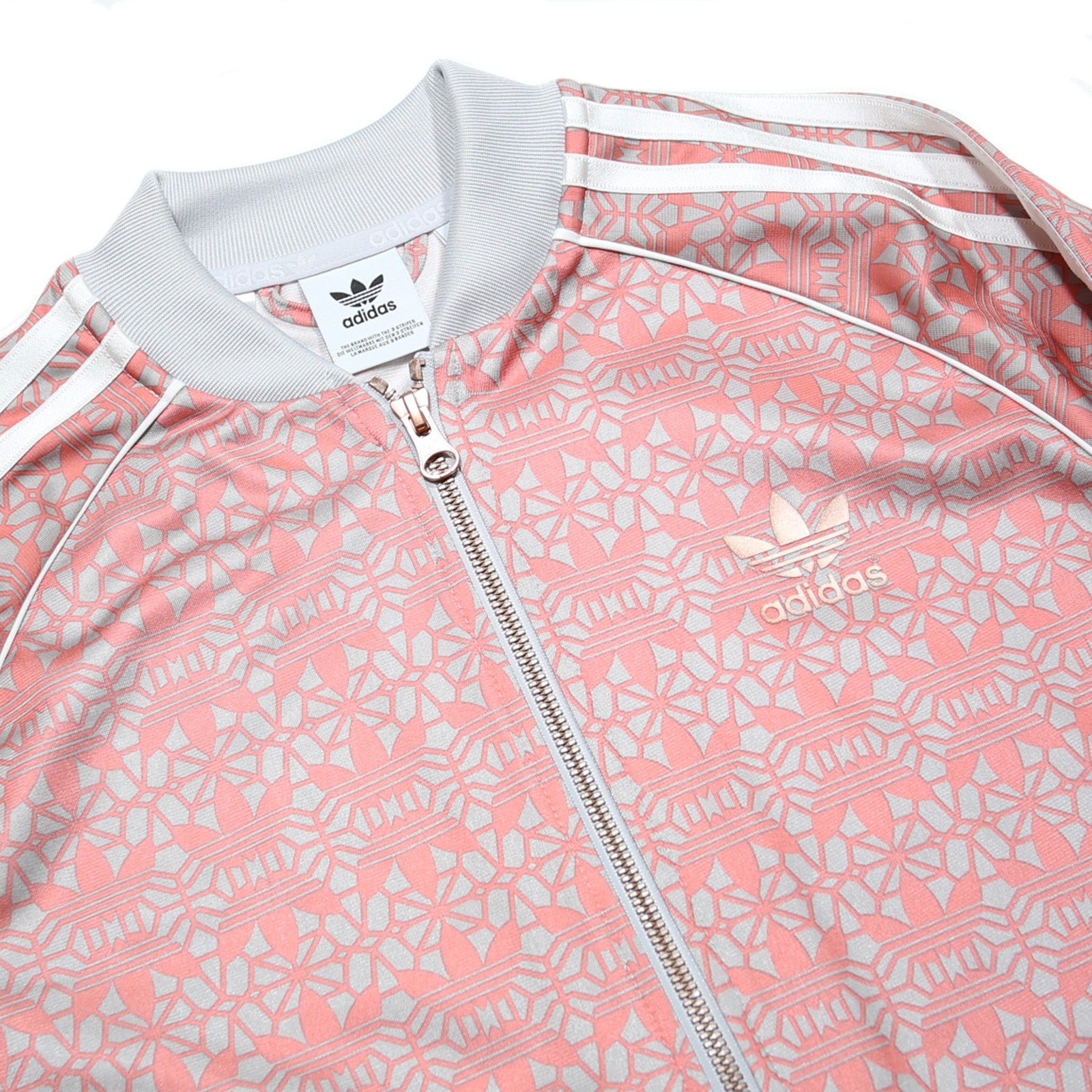ADIDAS Girls Pink & White Track Jacket 14-15Y Polyester Jersey Zip Long Sleeve