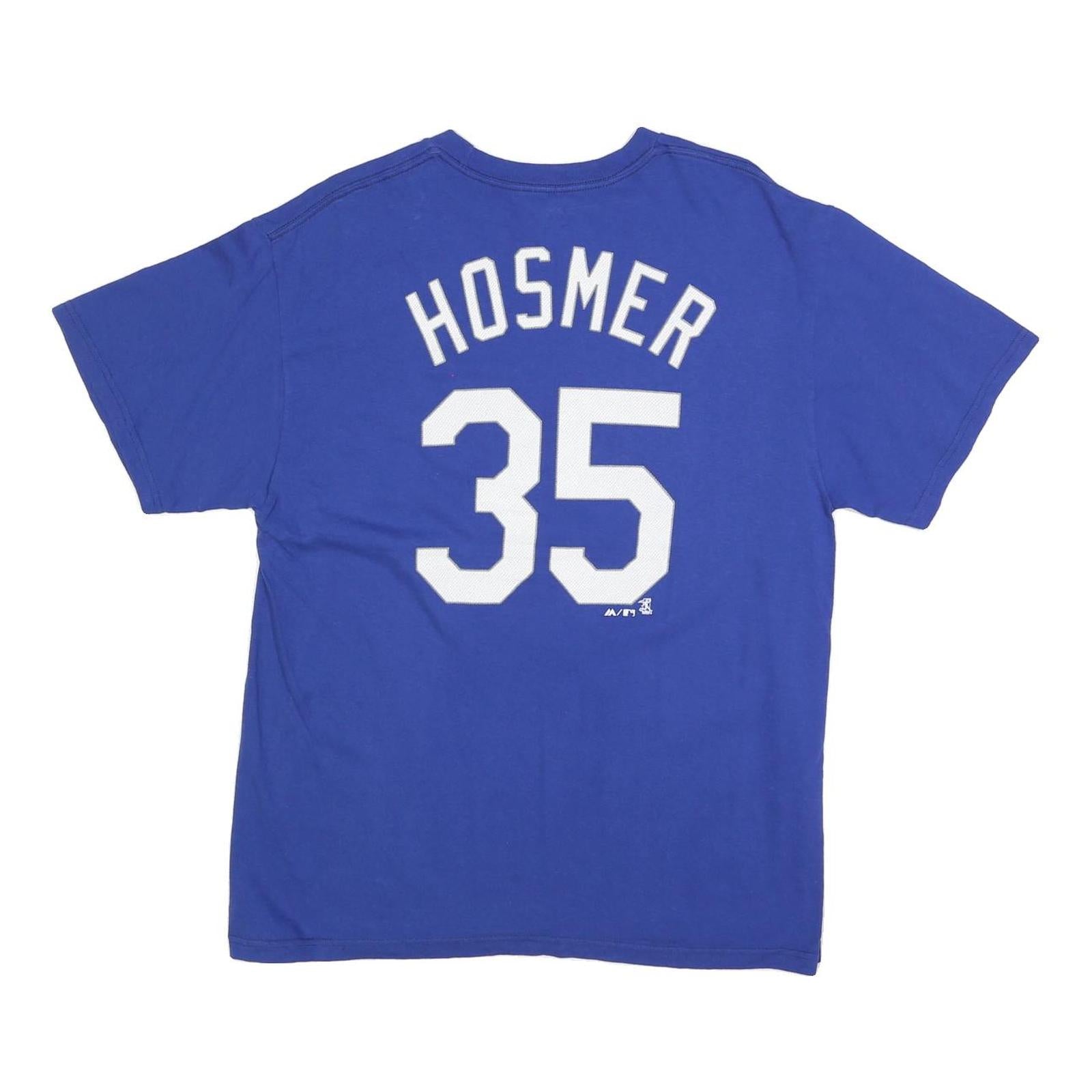 MAJESTIC Mens Blue Royals Graphic T-Shirt L Short Sleeve Crew Neck Sportswear