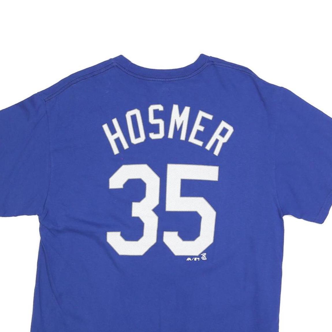 MAJESTIC Mens Blue Royals Graphic T-Shirt L Short Sleeve Crew Neck Sportswear