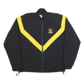 NIB/MDS Mens Black & Yellow U.S. Army Track Jacket M Nylon Plain Zip Pockets