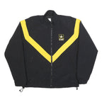 NIB/MDS Mens Black & Yellow U.S. Army Track Jacket M Nylon Plain Zip Pockets
