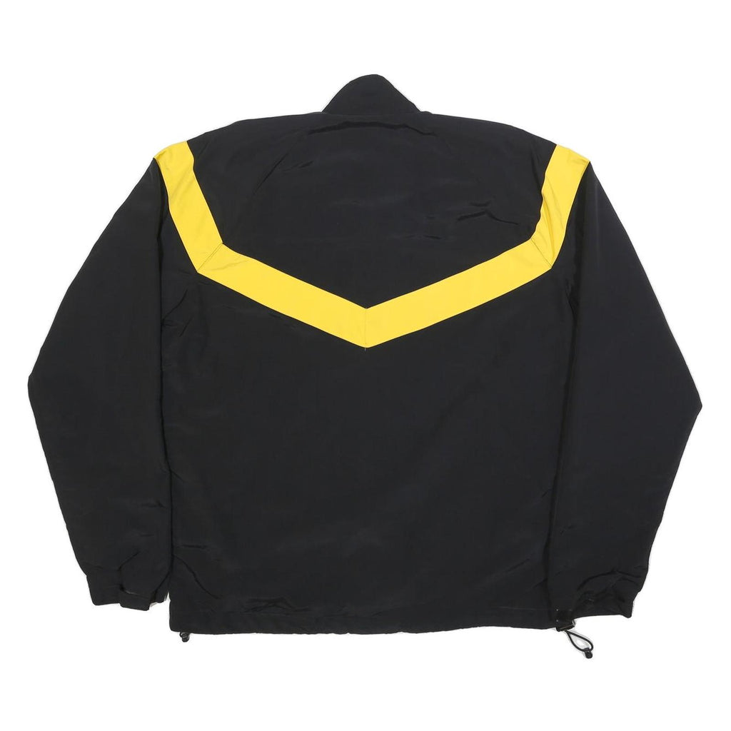NIB/MDS Mens Black & Yellow U.S. Army Track Jacket M Nylon Plain Zip Pockets