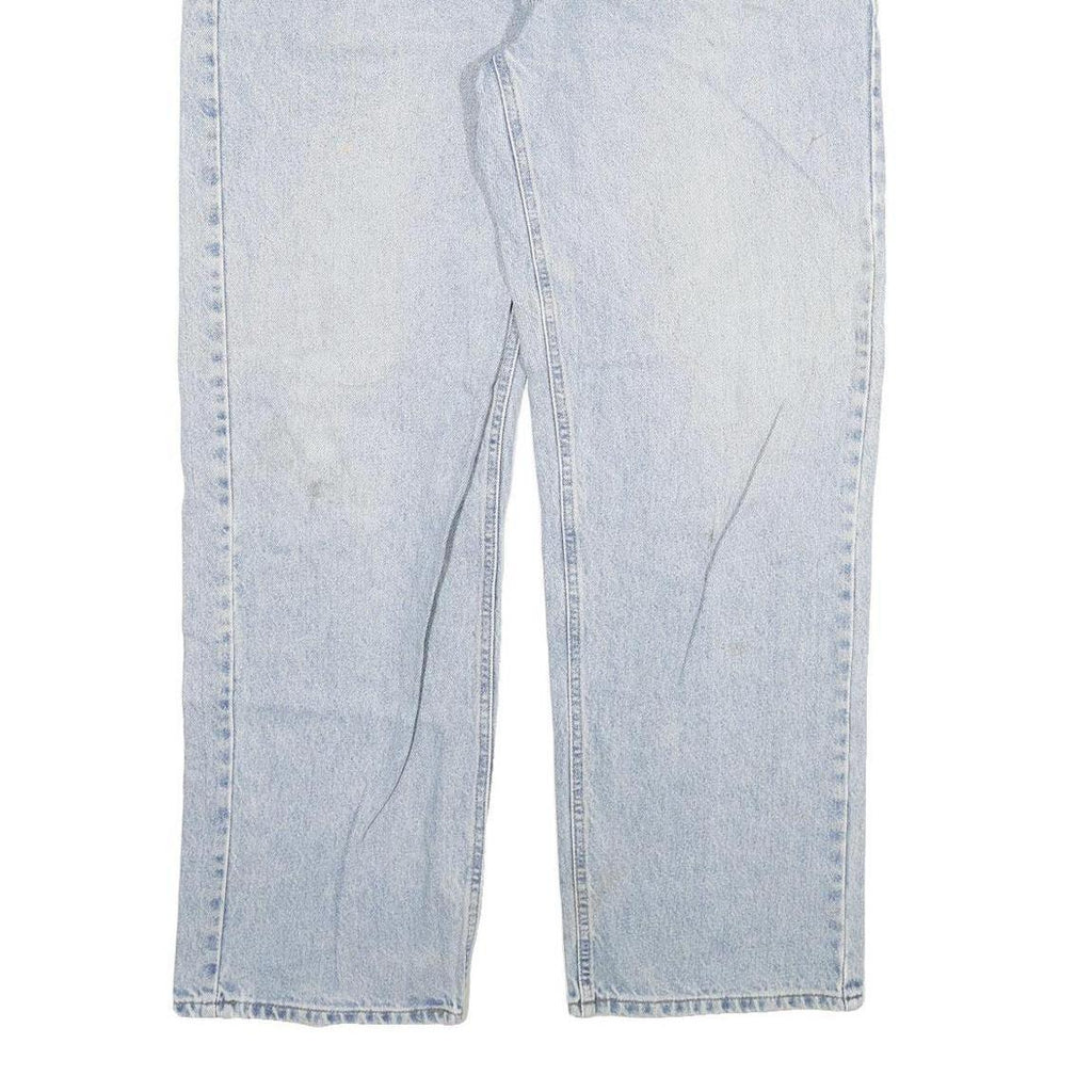 CARHARTT Mens Jeans Blue Relaxed Straight Denim Light W40 L32 Zip Comfortable