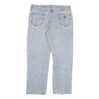 CARHARTT Mens Jeans Blue Relaxed Straight Denim Light W40 L32 Zip Comfortable