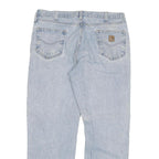 CARHARTT Mens Jeans Blue Relaxed Straight Denim Light W40 L32 Zip Comfortable
