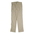 Beige Mens Regular Fit Straight Cotton Blend Trousers W31 L32 Casual Wear