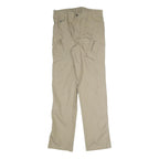 Beige Mens Regular Fit Straight Cotton Blend Trousers W31 L32 Casual Wear