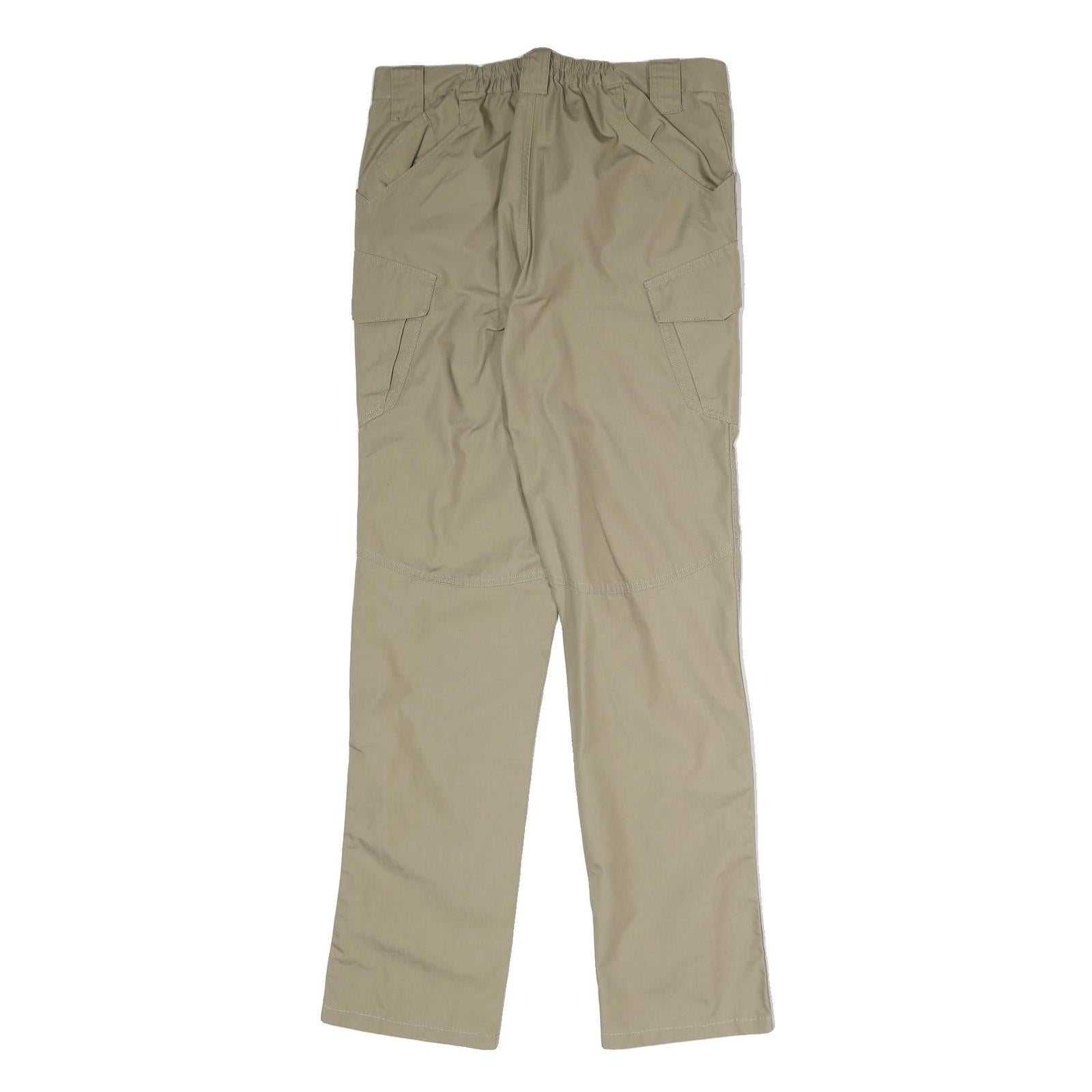Beige Mens Regular Fit Straight Cotton Blend Trousers W31 L32 Casual Wear