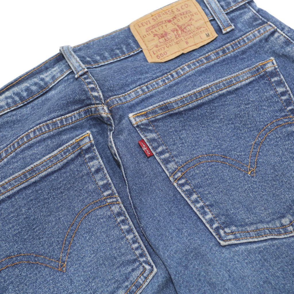 LEVI'S 550 TAPERED Womens Jeans Blue Relaxed Tapered Denim Medium W28 L29