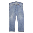 LEVI'S 505 Mens Jeans Blue Regular Straight Denim Light W40 L32 Button Cotton