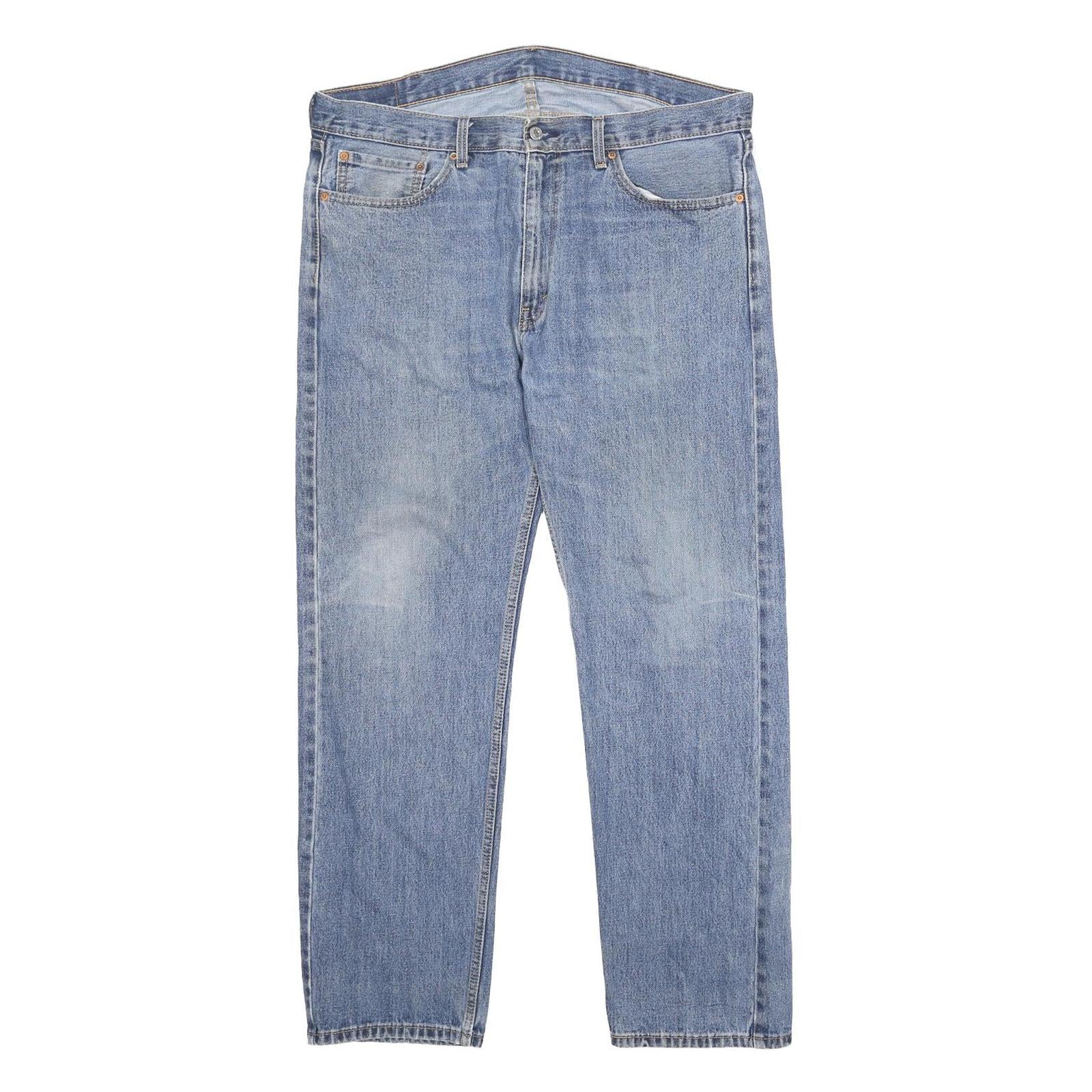 LEVI'S 505 Mens Jeans Blue Regular Straight Denim Light W40 L32 Button Cotton