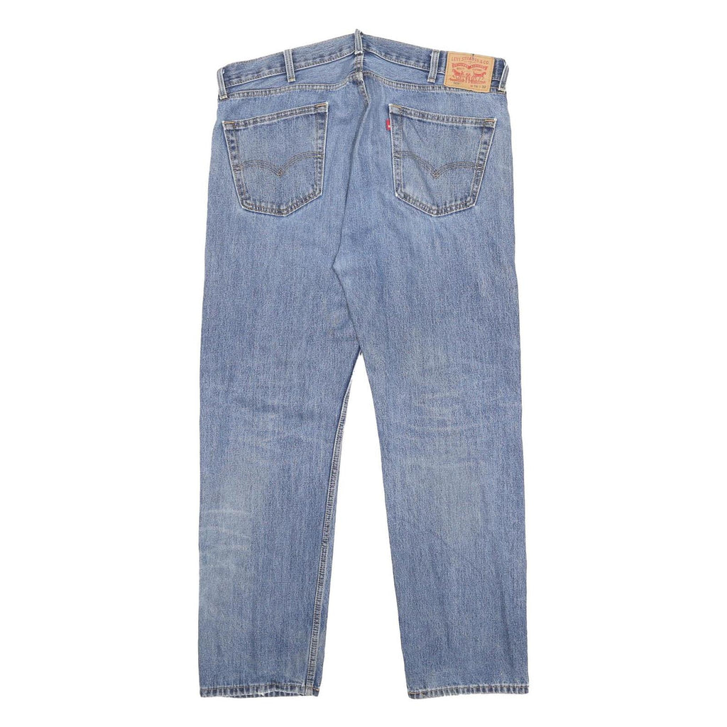LEVI'S 505 Mens Jeans Blue Regular Straight Denim Light W40 L32 Button Cotton
