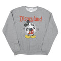 DISNEY Mens Grey Mickey Mouse Disneyland Cotton Blend Crew Neck M Sweatshirt
