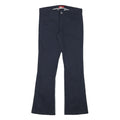 DICKIES Womens Cotton Blend Navy Regular Fit Bootcut Trousers W30 L29 Workwear