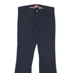 DICKIES Womens Cotton Blend Navy Regular Fit Bootcut Trousers W30 L29 Workwear