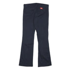 DICKIES Womens Cotton Blend Navy Regular Fit Bootcut Trousers W30 L29 Workwear