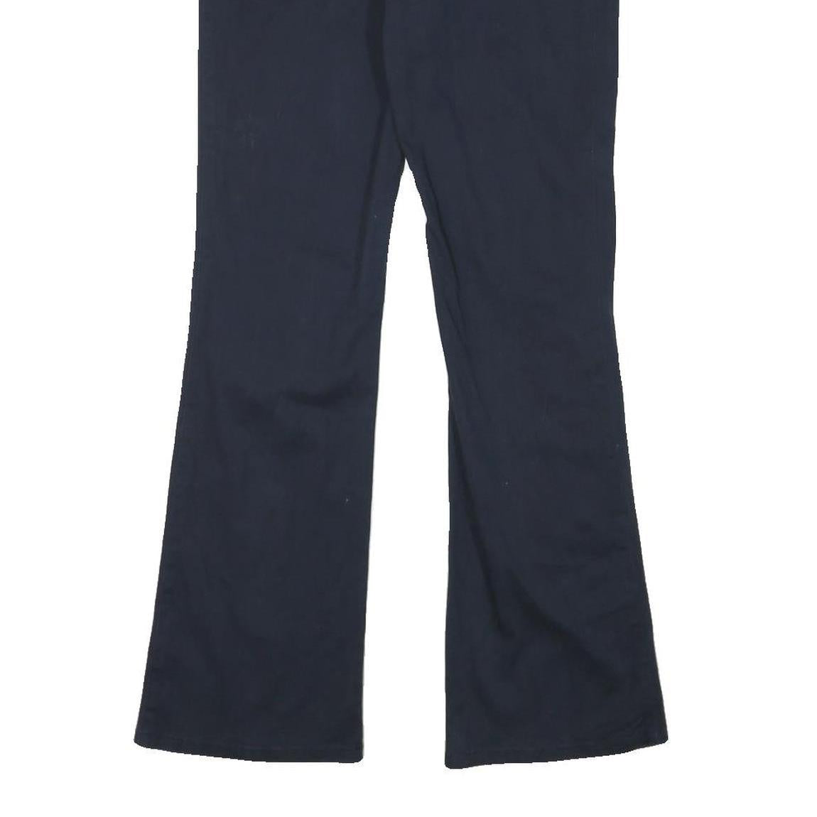 DICKIES Womens Cotton Blend Navy Regular Fit Bootcut Trousers W30 L29 Workwear