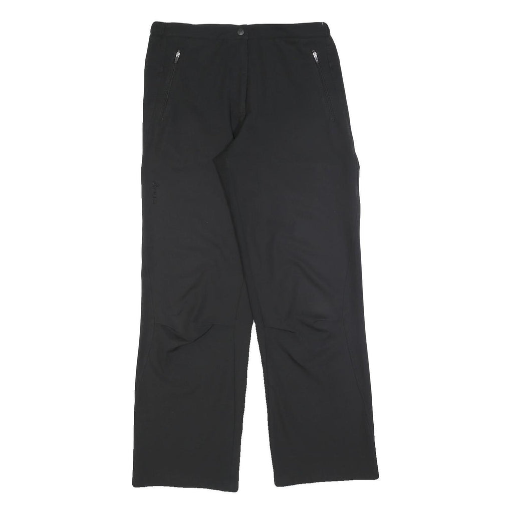 ODLO Womens Polyester Blend Black Relaxed Straight Trousers W30 L30 Outdoor