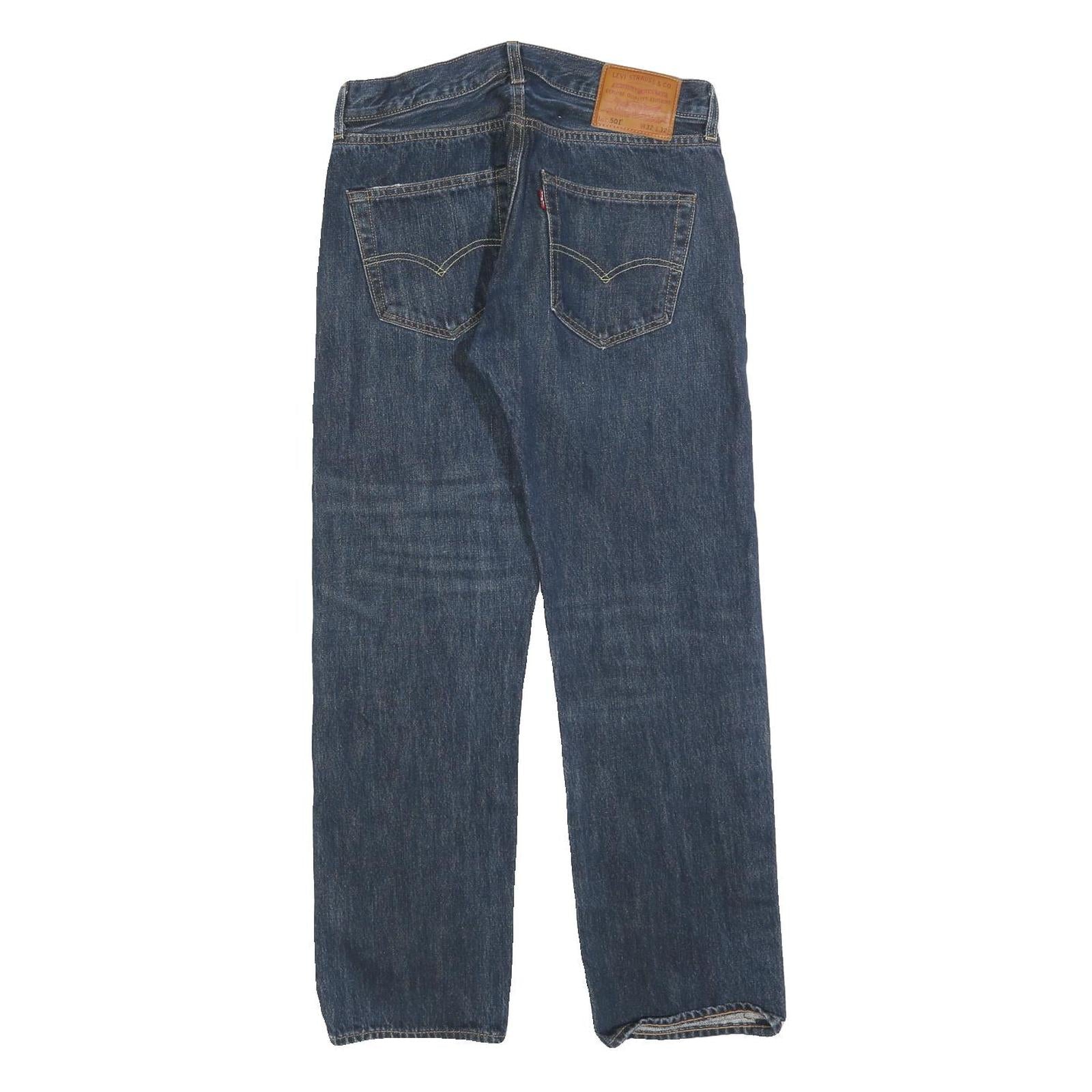 LEVI'S 501 BIG E Mens Jeans Blue Regular Straight Denim Medium W32 L28 Classic