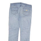 CARHARTT Mens Jeans Blue Regular Straight Denim Light W38 L34 Workwear Zip