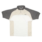 LOTTO Mens Beige & White Polo Shirt M Sportswear Short Sleeve Casual