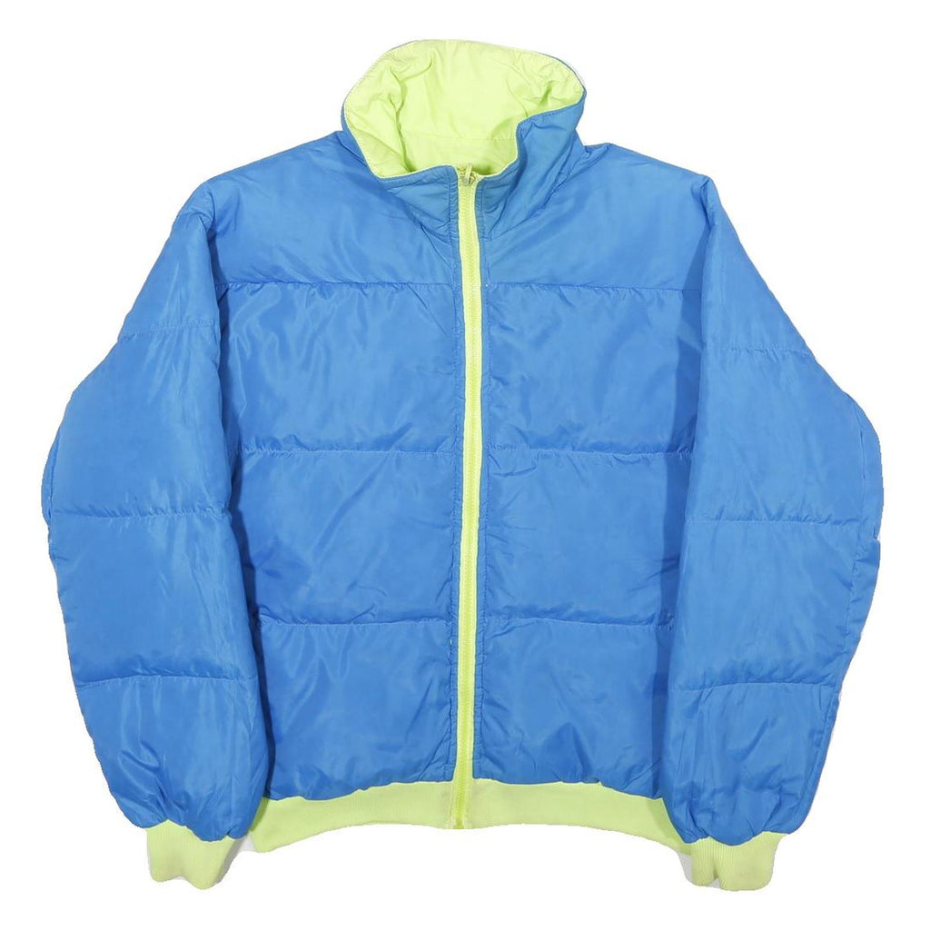 COLUMBIA Womens Blue Nylon Reversible Zip Jacket XL Outdoor Casual Warm