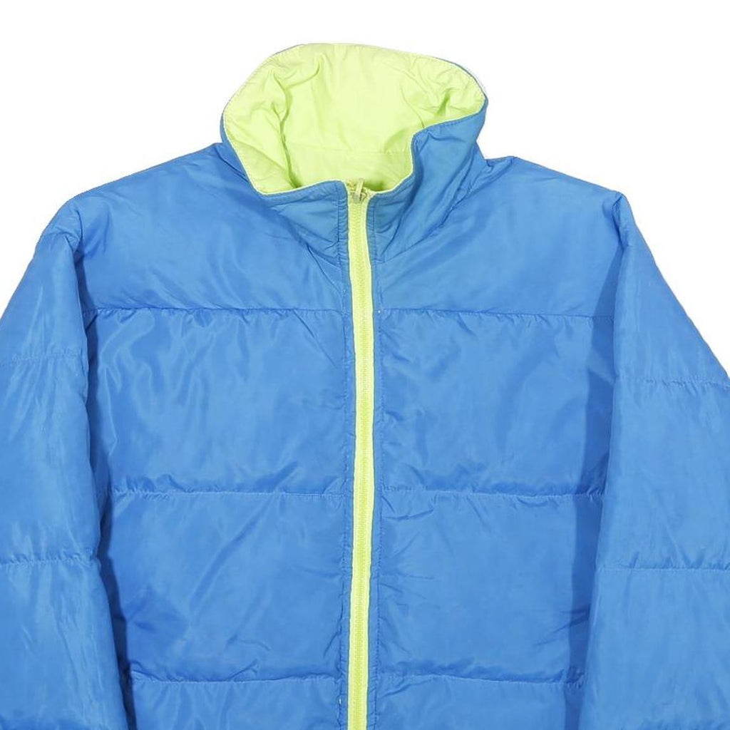 COLUMBIA Womens Blue Nylon Reversible Zip Jacket XL Outdoor Casual Warm