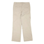 DENVERHAYES Womens Cotton Blend Beige Regular Fit Straight Leg Trousers W34 L32