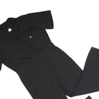 DICKIES Mens Black Dungarees Regular Polyester Blend Plain L W40 L30 Workwear