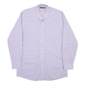 NAUTICA Mens Purple Check Shirt L Classic Fit Cotton Long Sleeve Button Collar