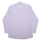 NAUTICA Mens Purple Check Shirt L Classic Fit Cotton Long Sleeve Button Collar