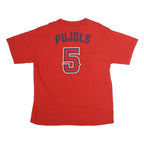 GENUINE MERCHANDISE Mens Red Pujols Baseball T-Shirt XL Short Sleeve Crew Neck