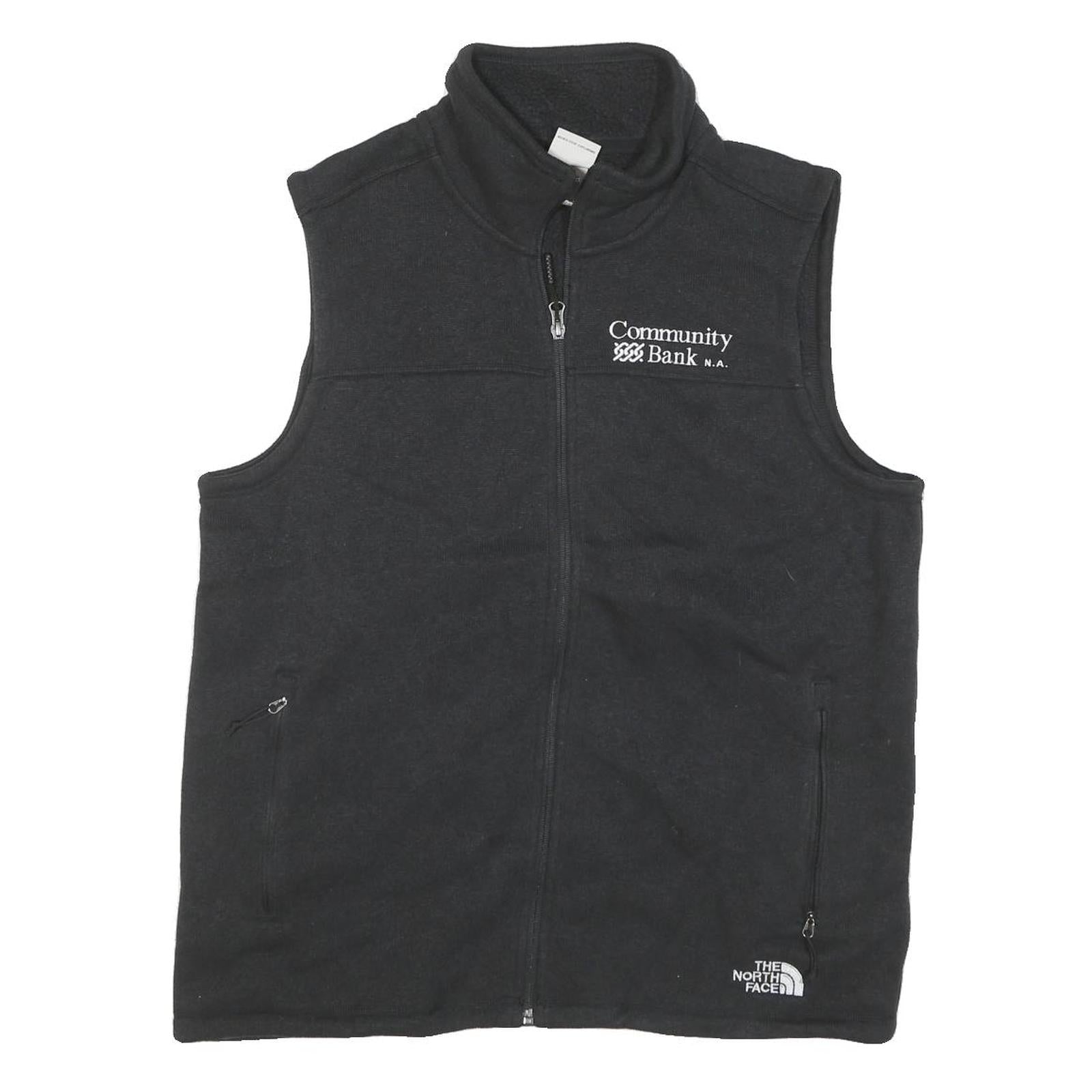 THE NORTH FACE Mens Black Fleece Jacket L Polyester Blend Zip Front Casual