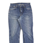 LEVI'S 521 02 Mens Jeans Blue Regular Straight Denim Medium W32 L32 Zip Closure