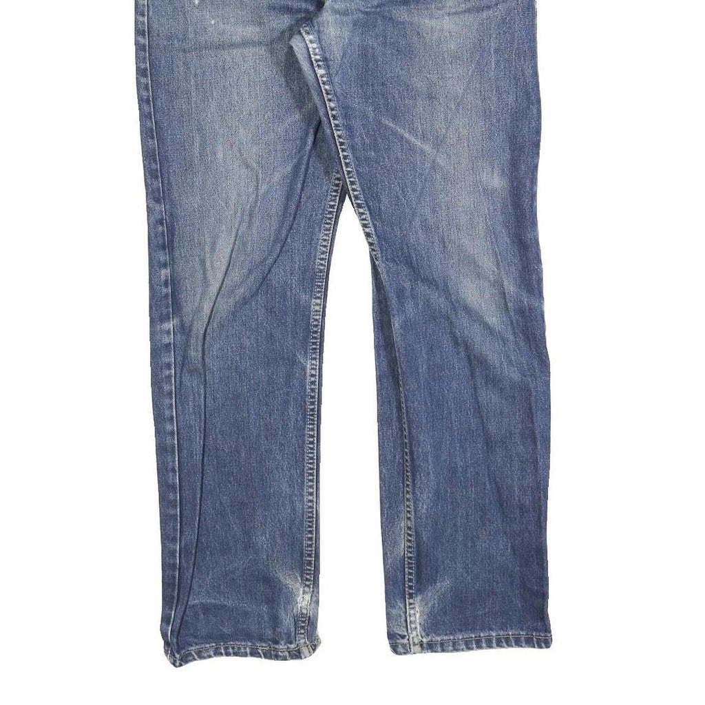 LEVI'S 521 02 Mens Jeans Blue Regular Straight Denim Medium W32 L32 Zip Closure