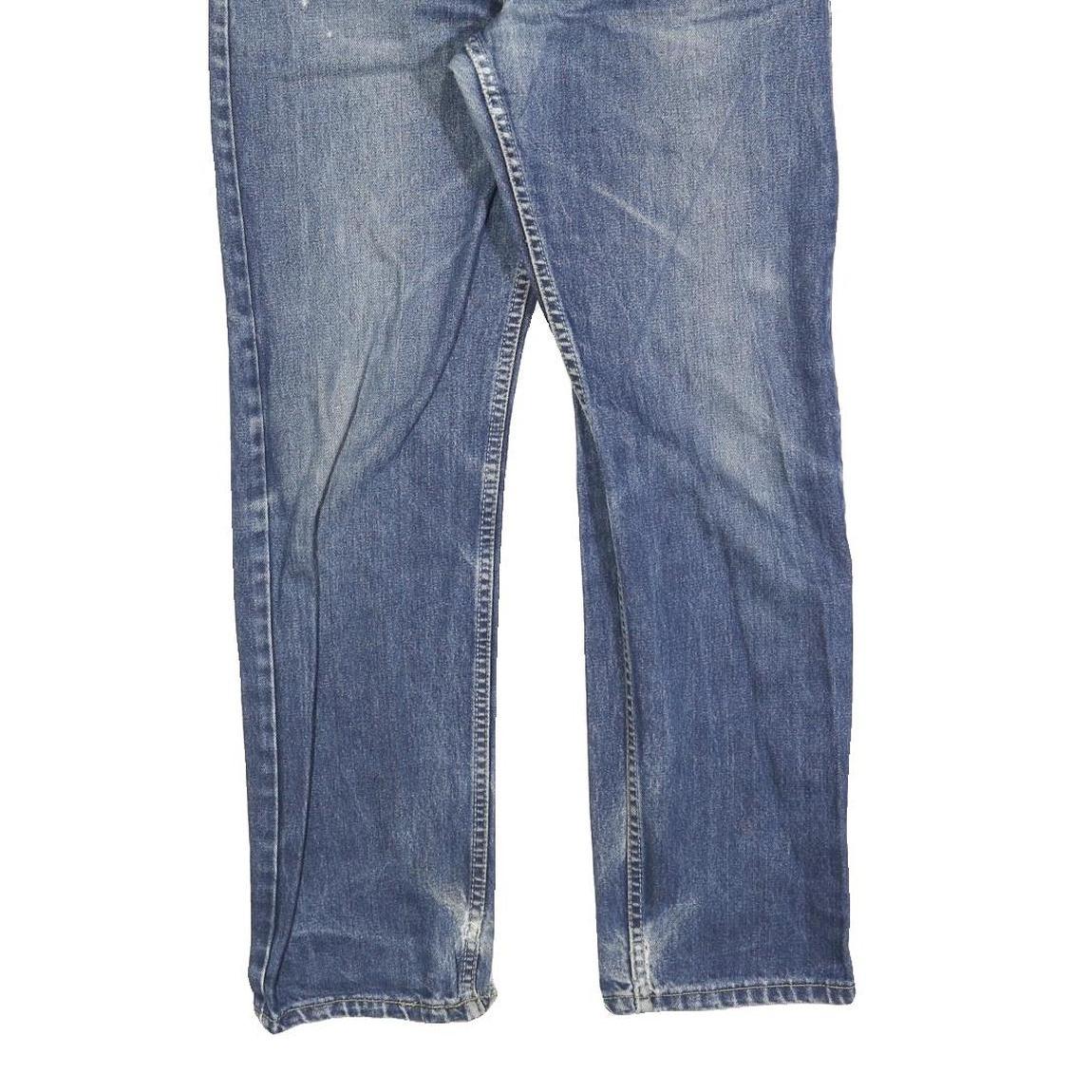 LEVI'S 521 02 Mens Jeans Blue Regular Straight Denim Medium W32 L32 Zip Closure