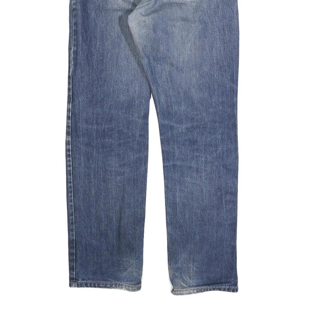 LEVI'S 521 02 Mens Jeans Blue Regular Straight Denim Medium W32 L32 Zip Closure