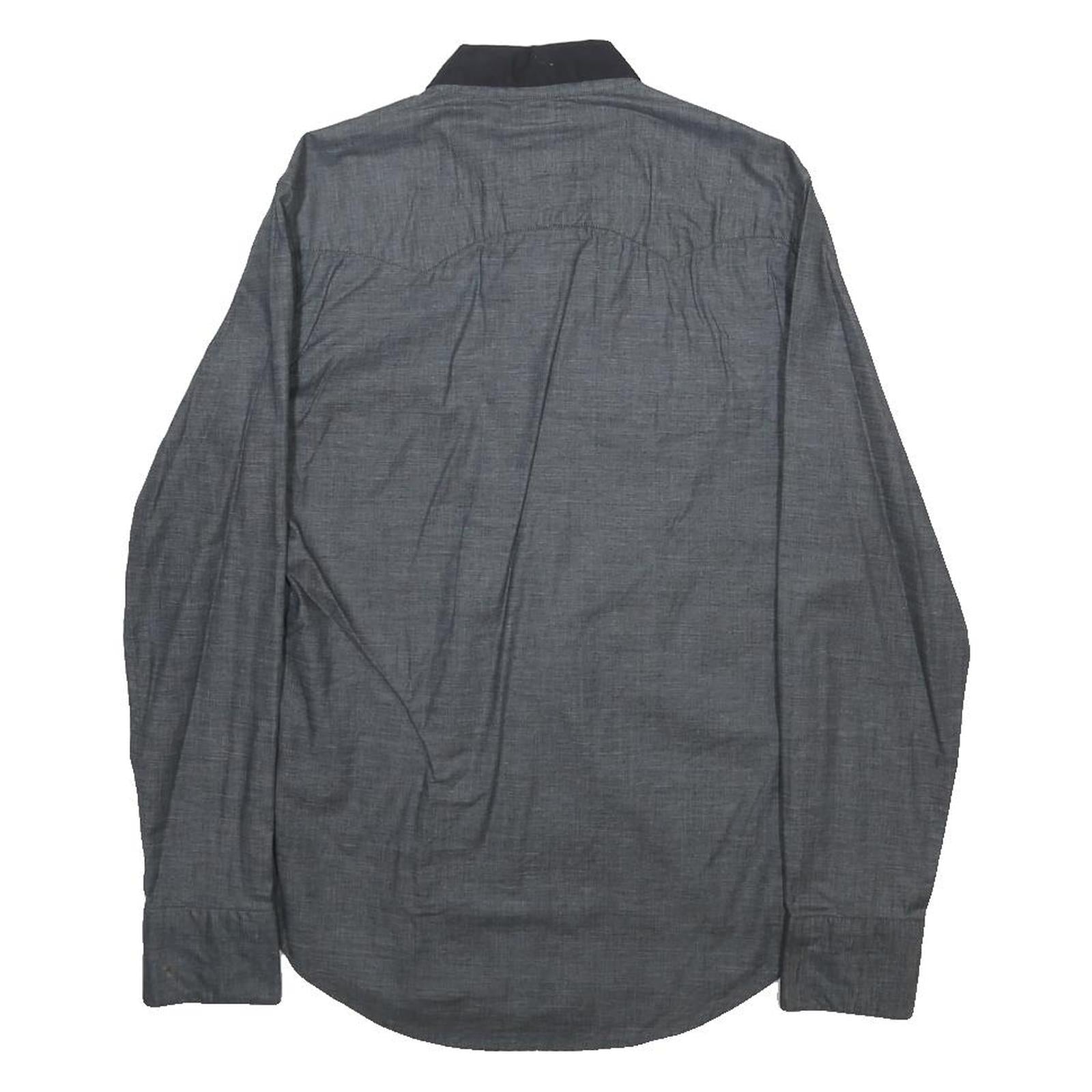 LEVI'S Mens Grey Shirts S Cotton Button Long Sleeve Casual Collar