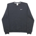NIKE Mens Black Crew Neck S Sweatshirt Cotton Blend Sports Casual Pullover