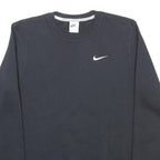 NIKE Mens Black Crew Neck S Sweatshirt Cotton Blend Sports Casual Pullover