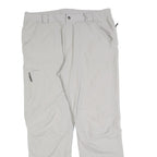 KTEC Mens Polyester Blend Relaxed White Trousers W38 L32 Outdoor Zip Pockets